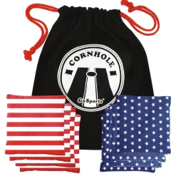 GoSports: Official Regulation Cornhole Bean Bags Set (8 All Weather Bags) - America Stars and Stripes