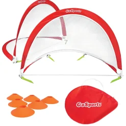 GoSports - Portable Pop Up Soccer Goals (6 ft wide): Set of 2