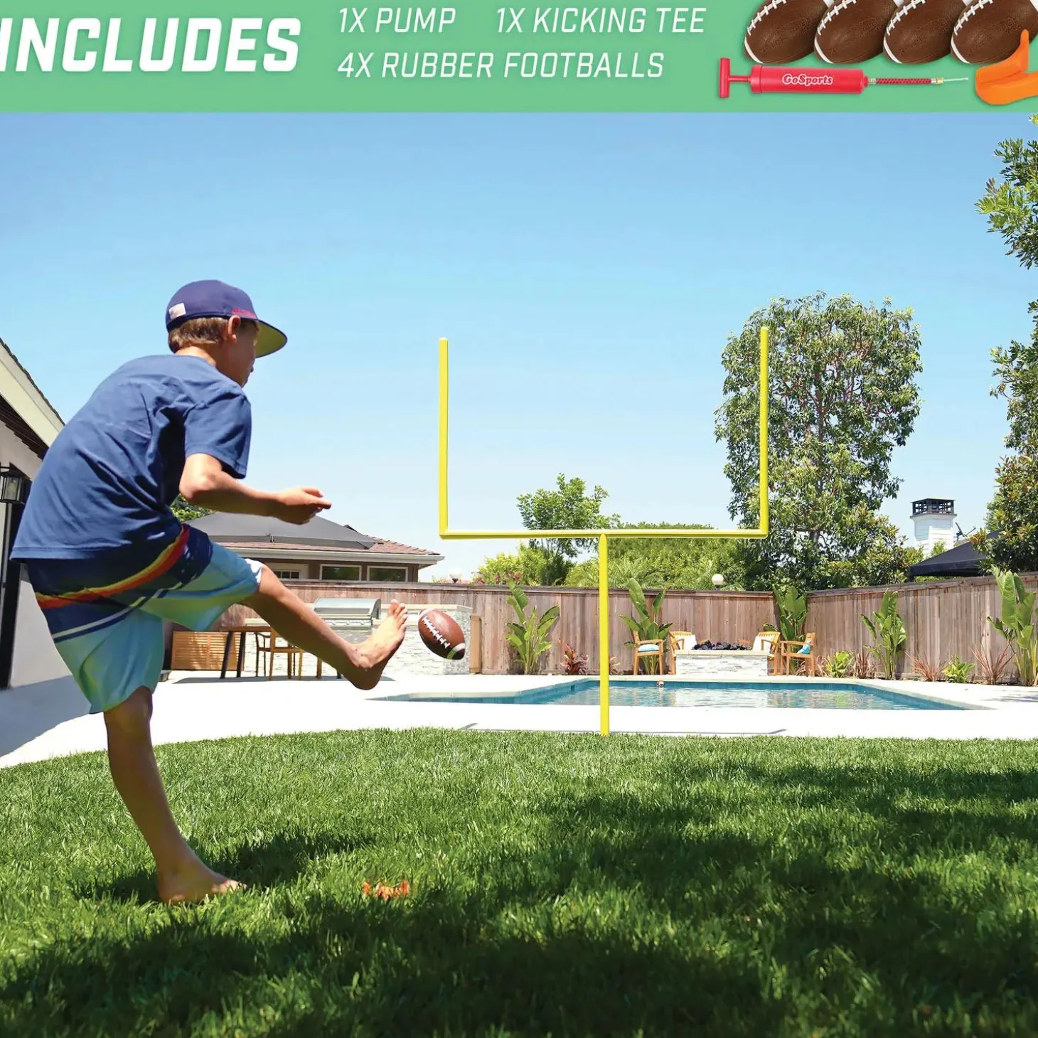 GoSports: PRO Kick Challenge Field Goal Post Set