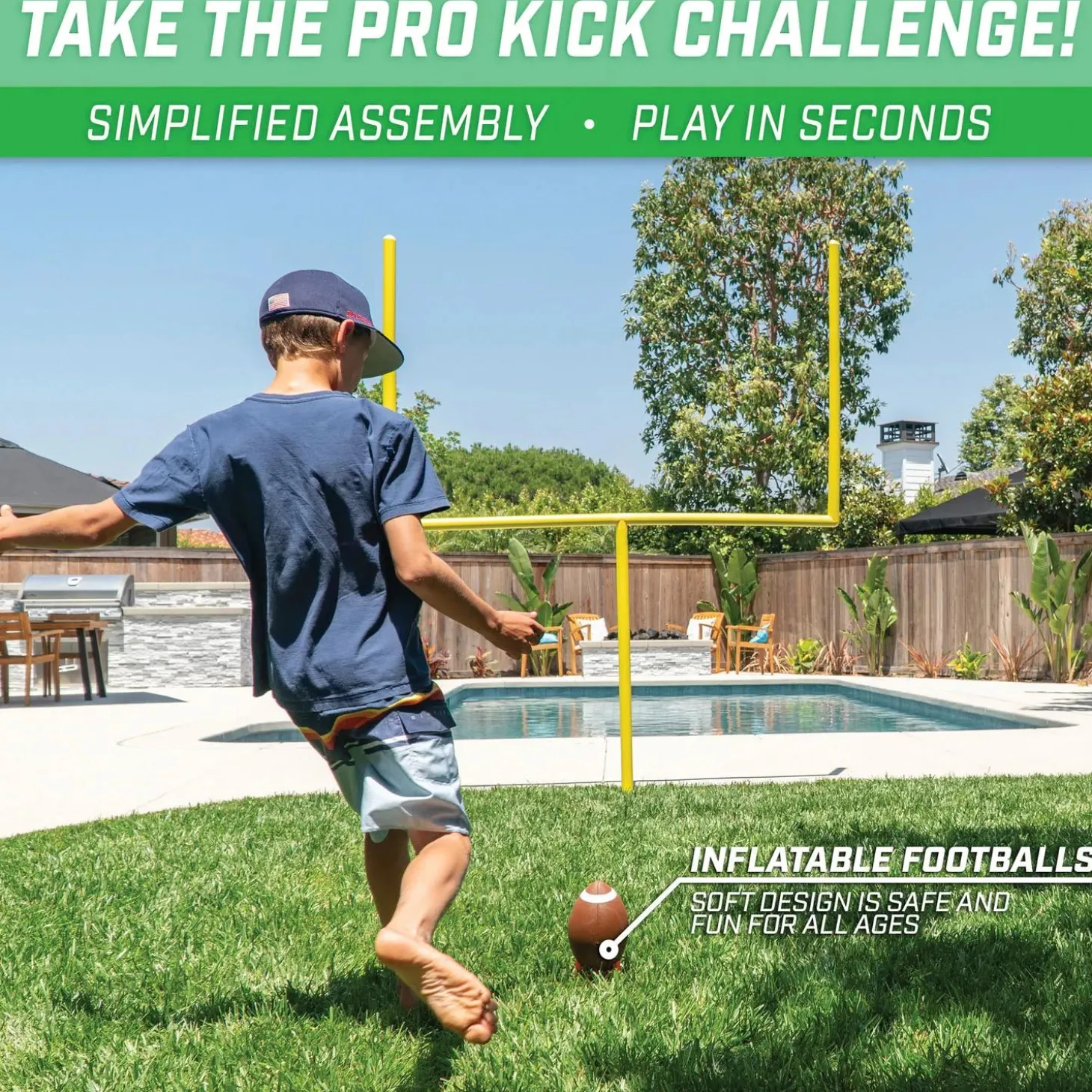 GoSports: PRO Kick Challenge Field Goal Post Set