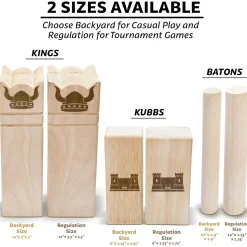 GoSports - Regulation Size Kubb Viking Clash Toss Game Set