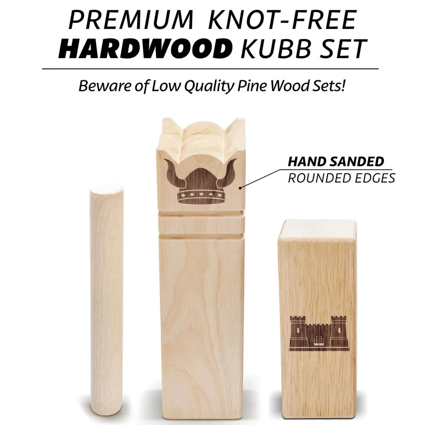 GoSports - Regulation Size Kubb Viking Clash Toss Game Set