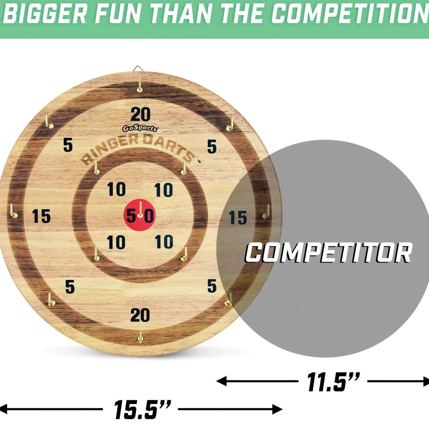 GoSports Ringer Darts Toss Game: Natural