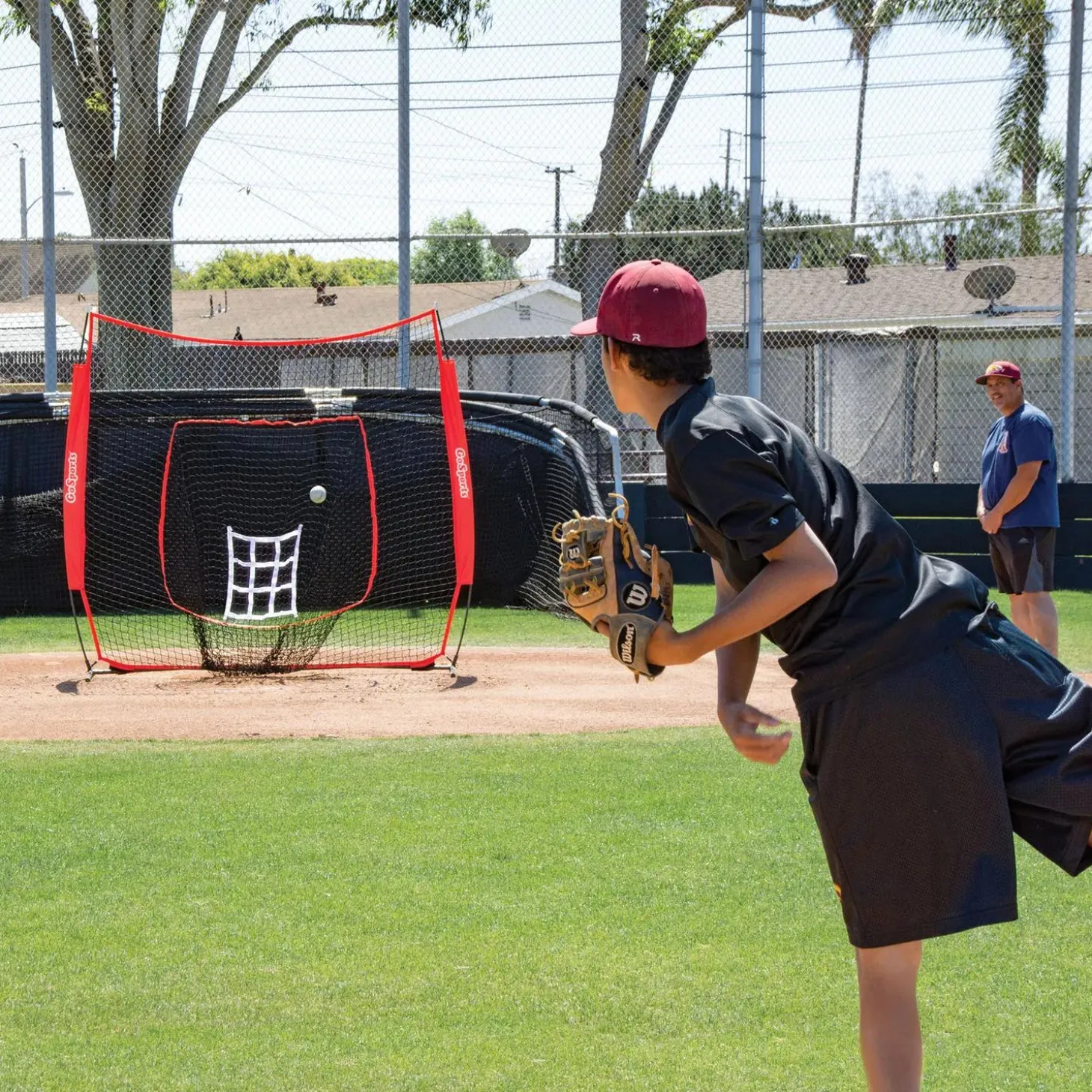 GoSports 7' x 7' Baseball & Softball Practice Hitting & Pitching Net