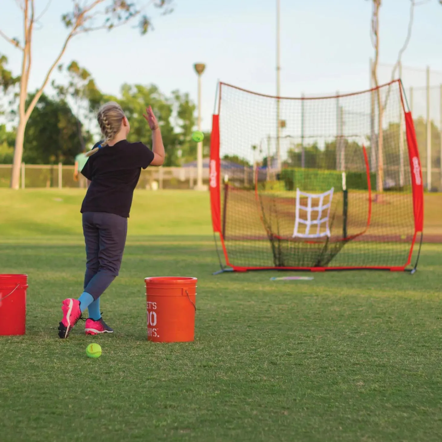 GoSports 7' x 7' Baseball & Softball Practice Hitting & Pitching Net