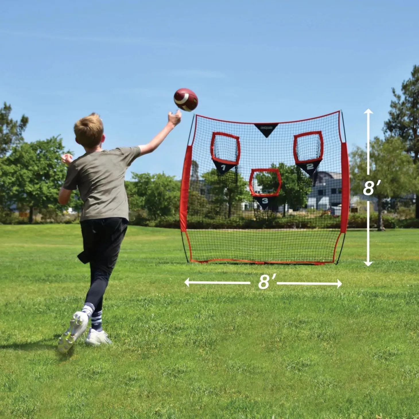 GoSports 8' x 8' Football Throwing Net
