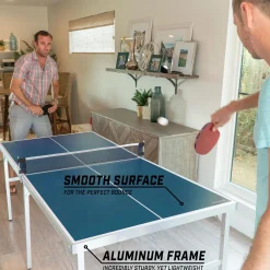 GoSports 6’x3’ Portable Mid-size Table Tennis Game Set