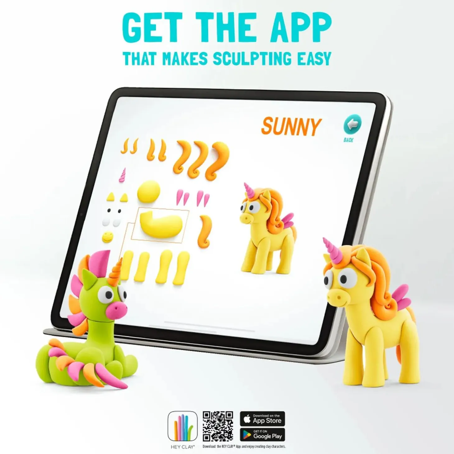 Hey Clay: Rainbow Unicorns Clay Molding Set