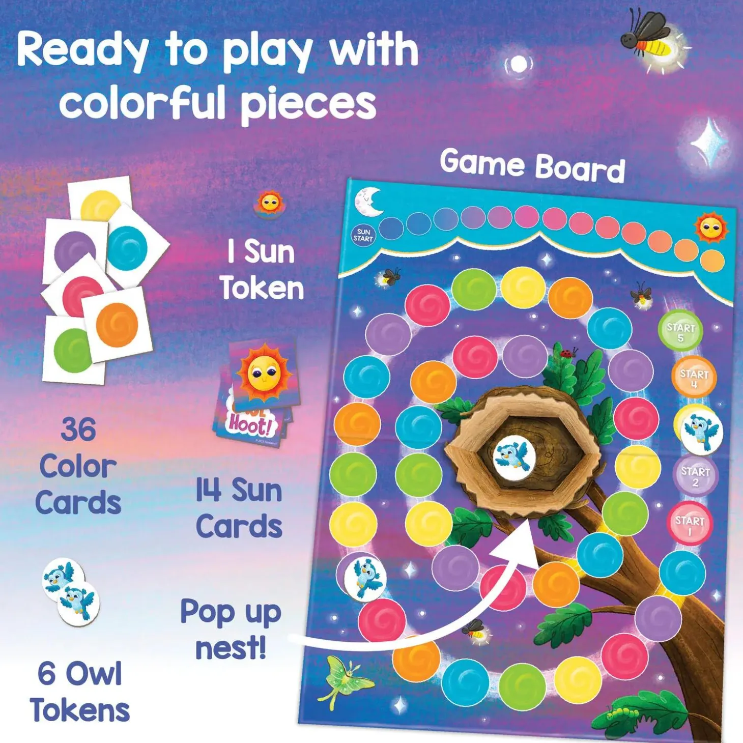 Hoot Owl Hoot Peaceable Kingdom Cooperative Board Game