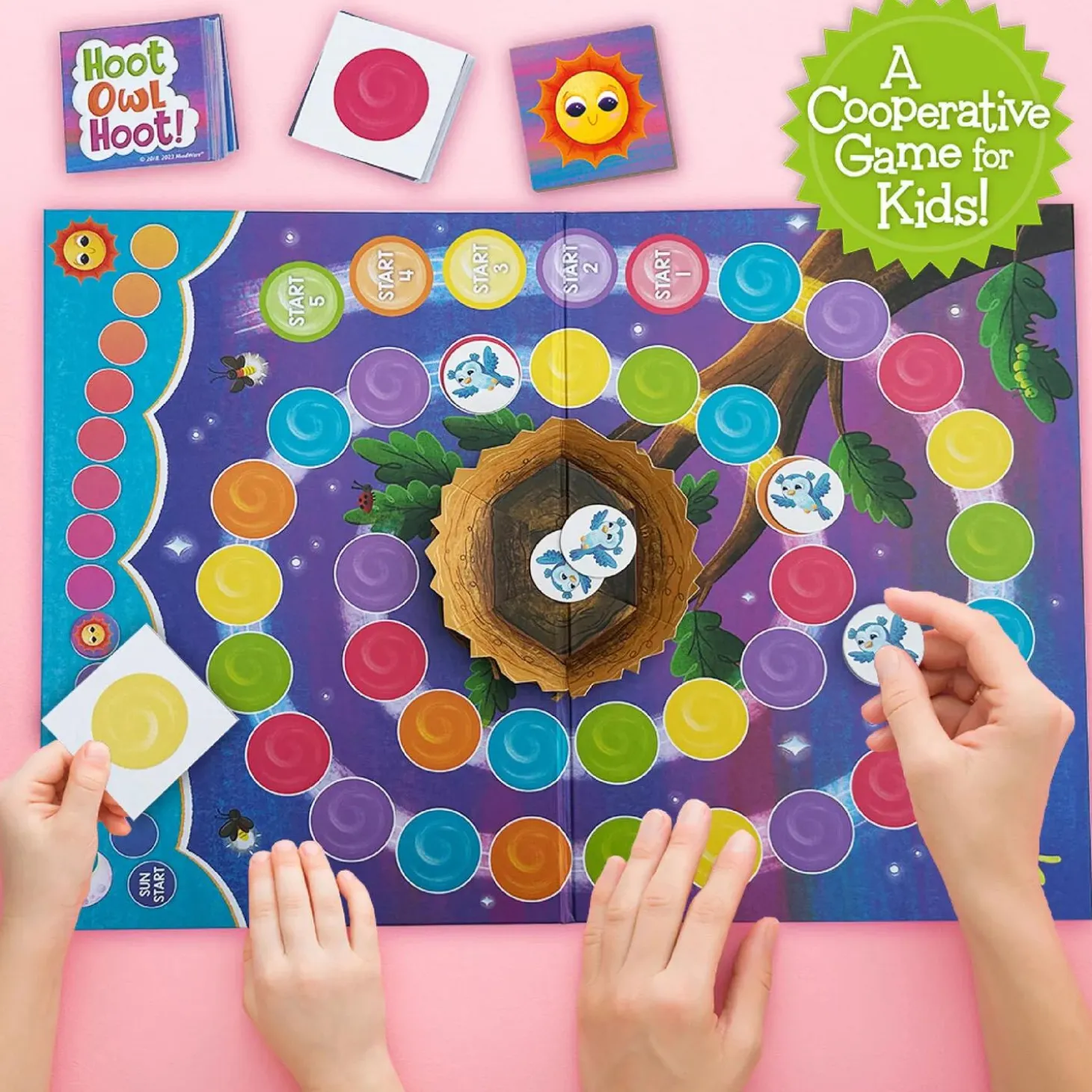 Hoot Owl Hoot Peaceable Kingdom Cooperative Board Game