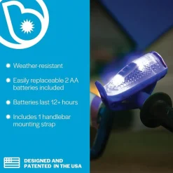 Horn Brightz Bike Lights & Multi-Sound Horn: Blue