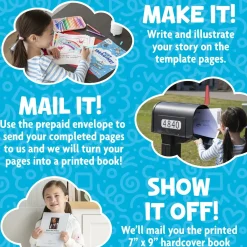 IlluStory Kids Create-Your-Own Hardcover Book Kit – Write & Illustrate Your Story