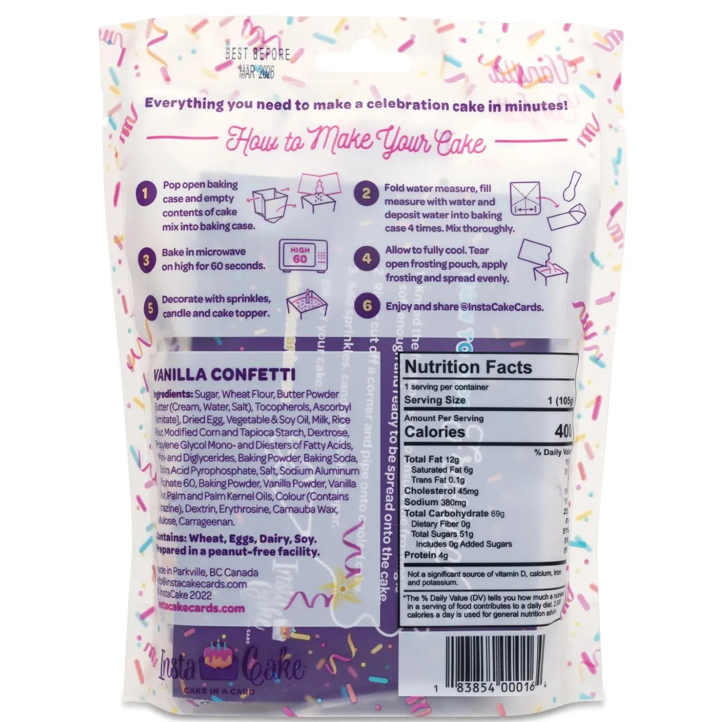 InstaCake Double Chocolate Celebration Cake Kit