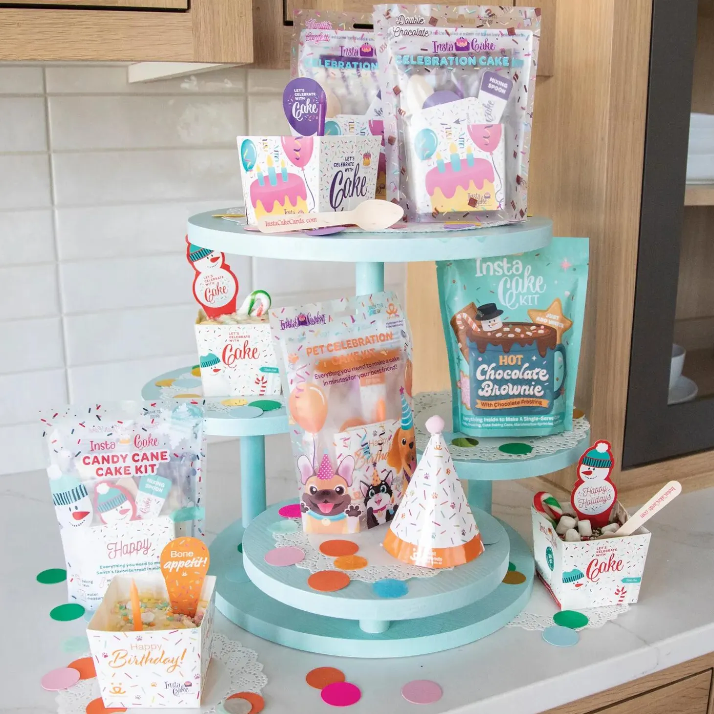 InstaCake Double Chocolate Celebration Cake Kit