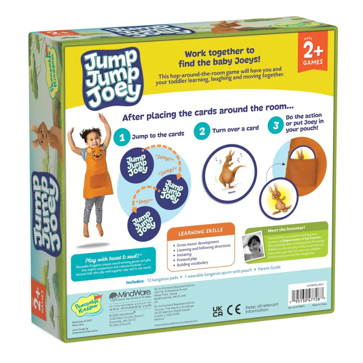 Jump Jump Joey Peaceable Kingdom Toddler Game