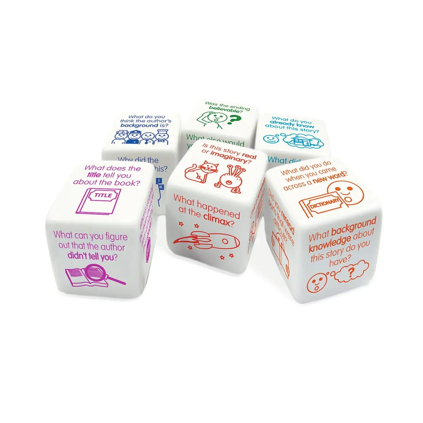 Junior Learning Comprehension Dice, 6 per pack