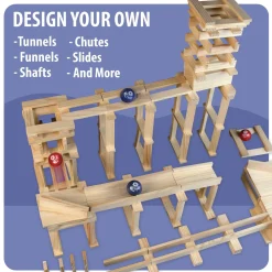 KEVA® Maple: 1000 Plank Set in Wooden Bin