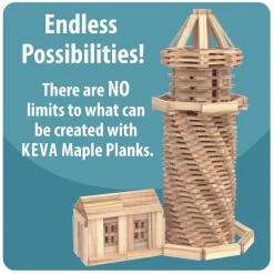 KEVA® Maple: 1000 Plank Set in Wooden Bin