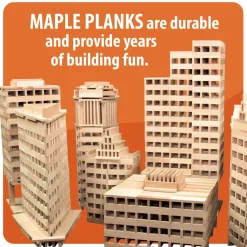 KEVA® Maple: 1000 Plank Set in Wooden Bin