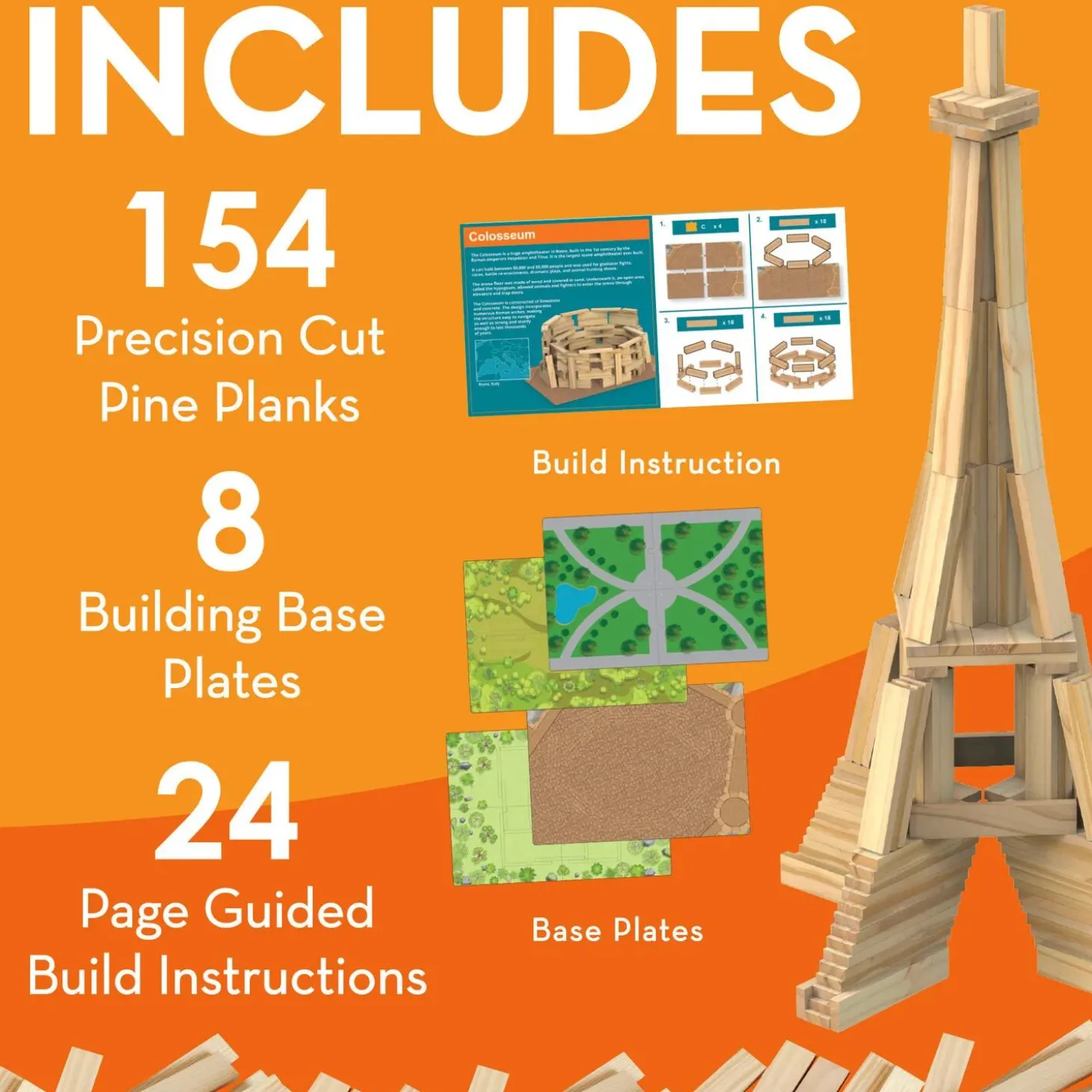 KEVA® Models Monuments Building Set