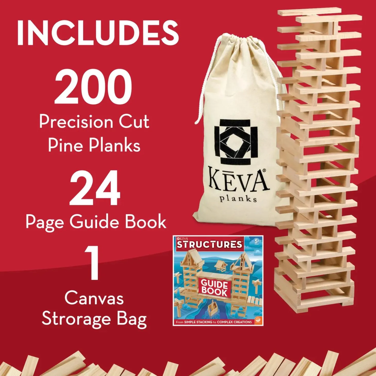 KEVA: Structures 200 Plank Set