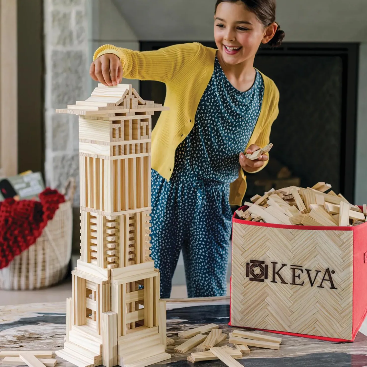 KEVA® Structures: 600 Plank Set with FREE Bonus Planks & Storage Bin