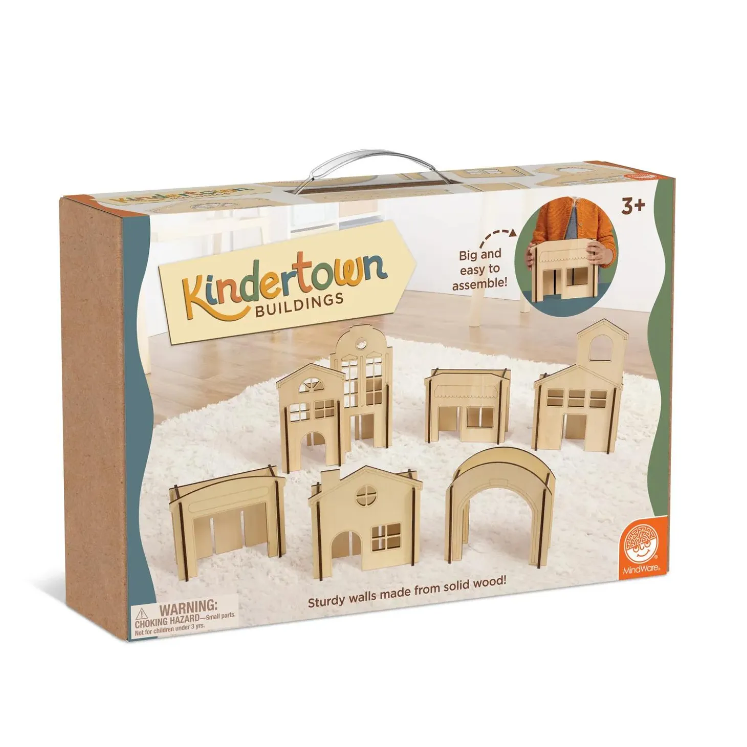 Kindertown Buildings Wooden Montessori Building Set