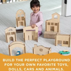 Kindertown Buildings Wooden Montessori Building Set