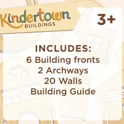 Kindertown Buildings Wooden Montessori Building Set