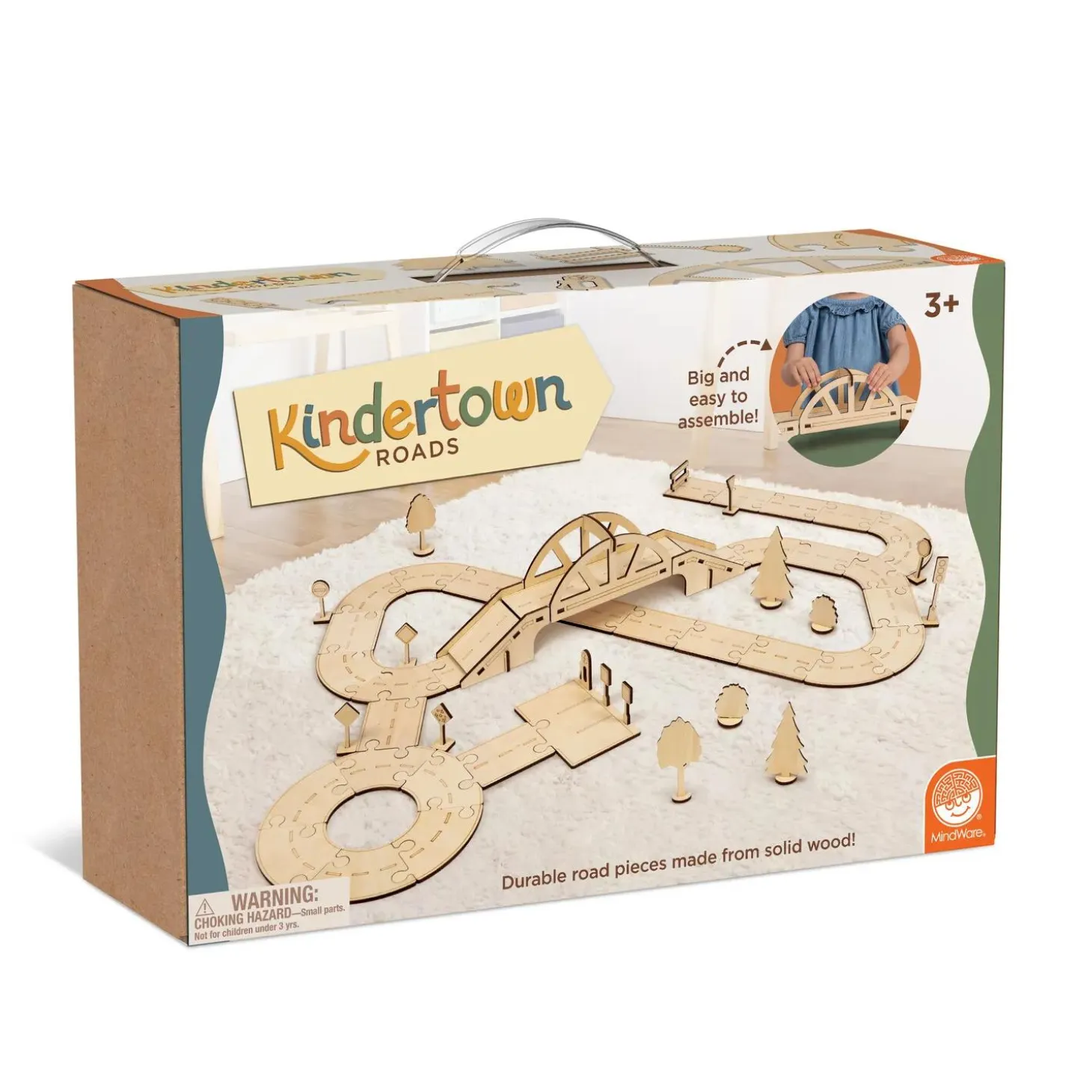 Kindertown Roads Wooden Montessori Building Set