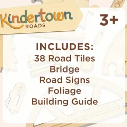 Kindertown Roads Wooden Montessori Building Set