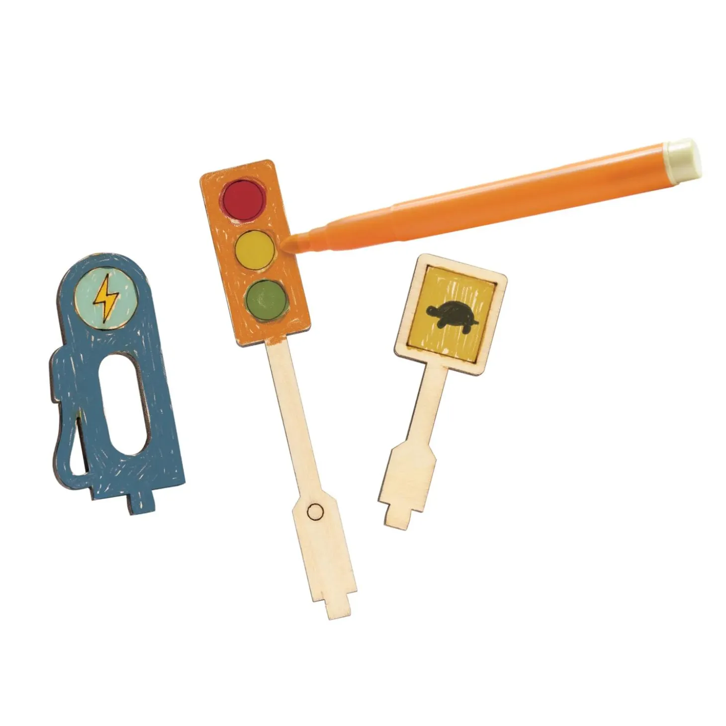 Kindertown Roads Wooden Montessori Building Set