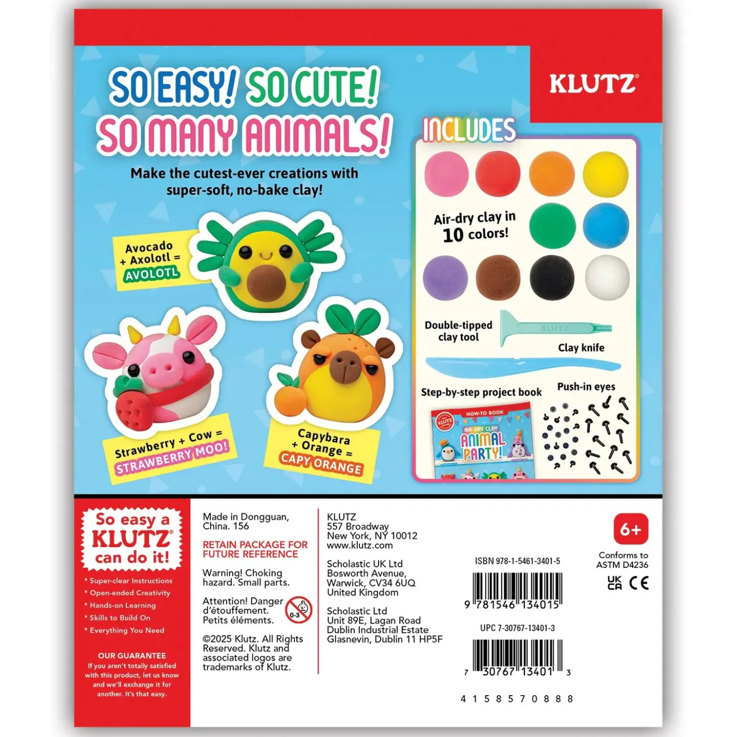 Klutz Air-Dry Clay Animal Party