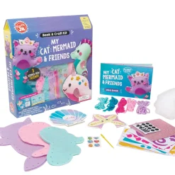 KLUTZ My Cat Mermaid & Friends Beginner Sewing Kit