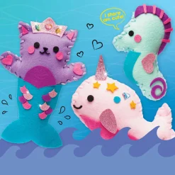 KLUTZ My Cat Mermaid & Friends Beginner Sewing Kit