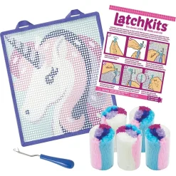 LatchKits Latch Hook Craft Kit: Unicorn