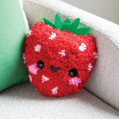 LatchKits: Strawberry Pillow Latch Hook Kit for Kids