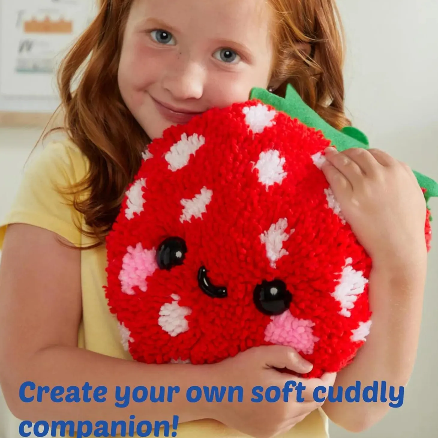LatchKits: Strawberry Pillow Latch Hook Kit for Kids