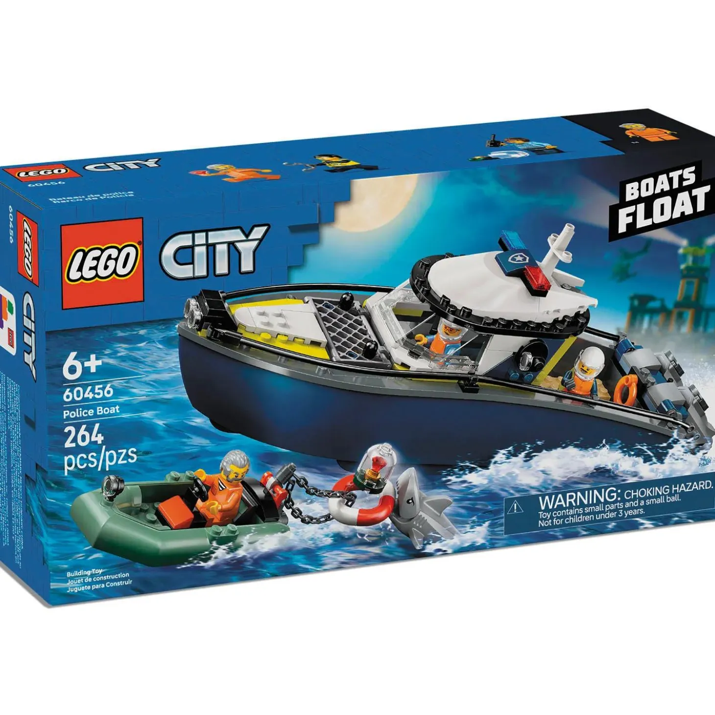 LEGO® City Police Boat Chase Building Toy 60456