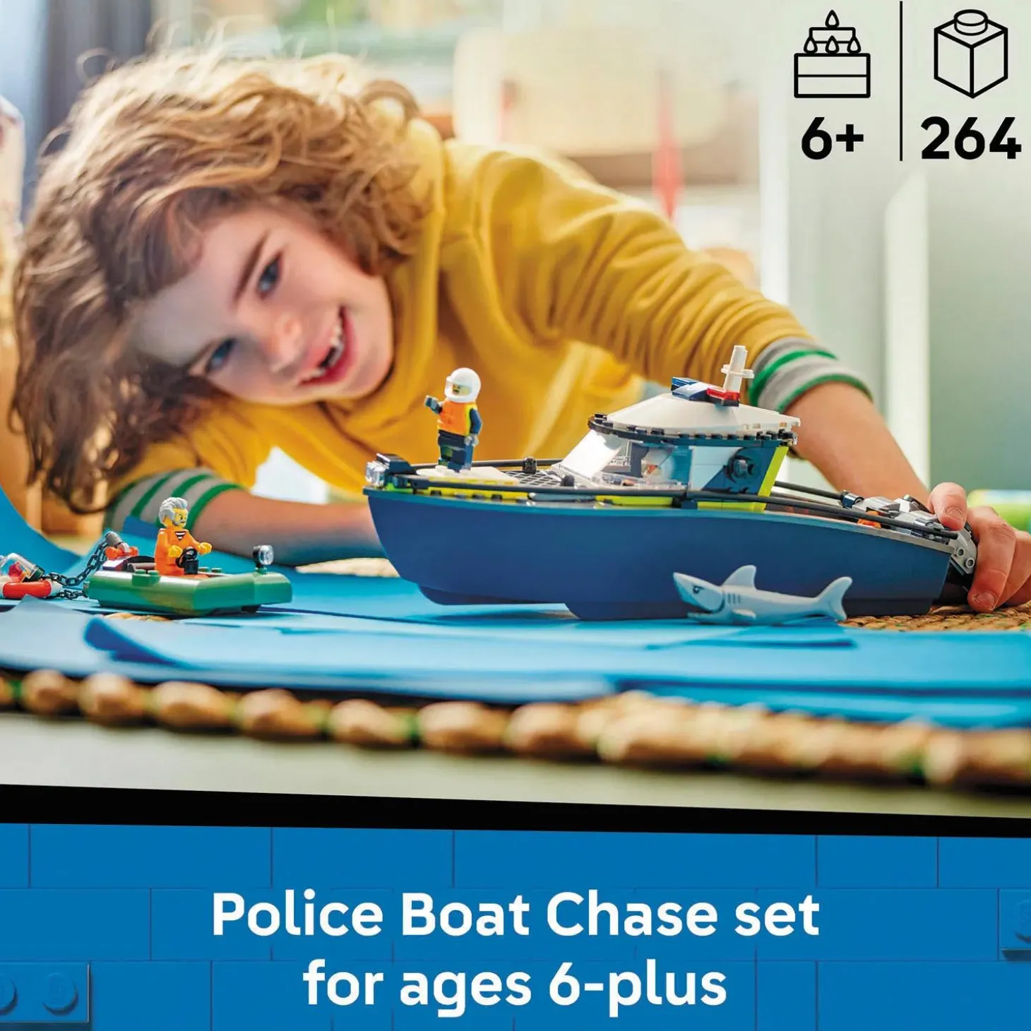LEGO® City Police Boat Chase Building Toy 60456