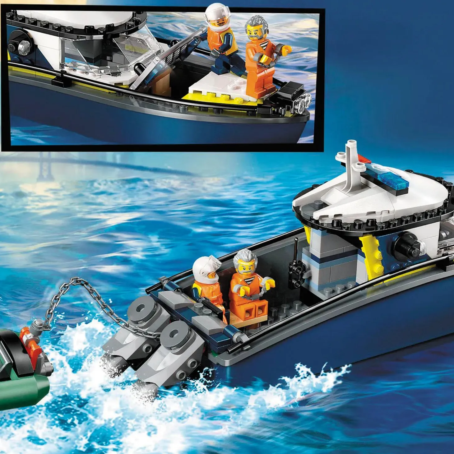 LEGO® City Police Boat Chase Building Toy 60456