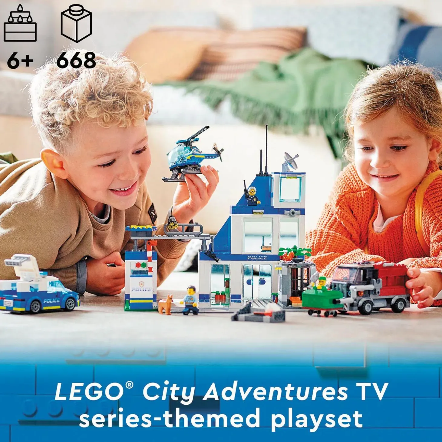 LEGO® City Police Station Truck Toy & Helicopter Set 60316