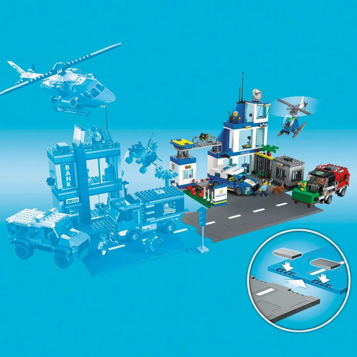 LEGO® City Police Station Truck Toy & Helicopter Set 60316