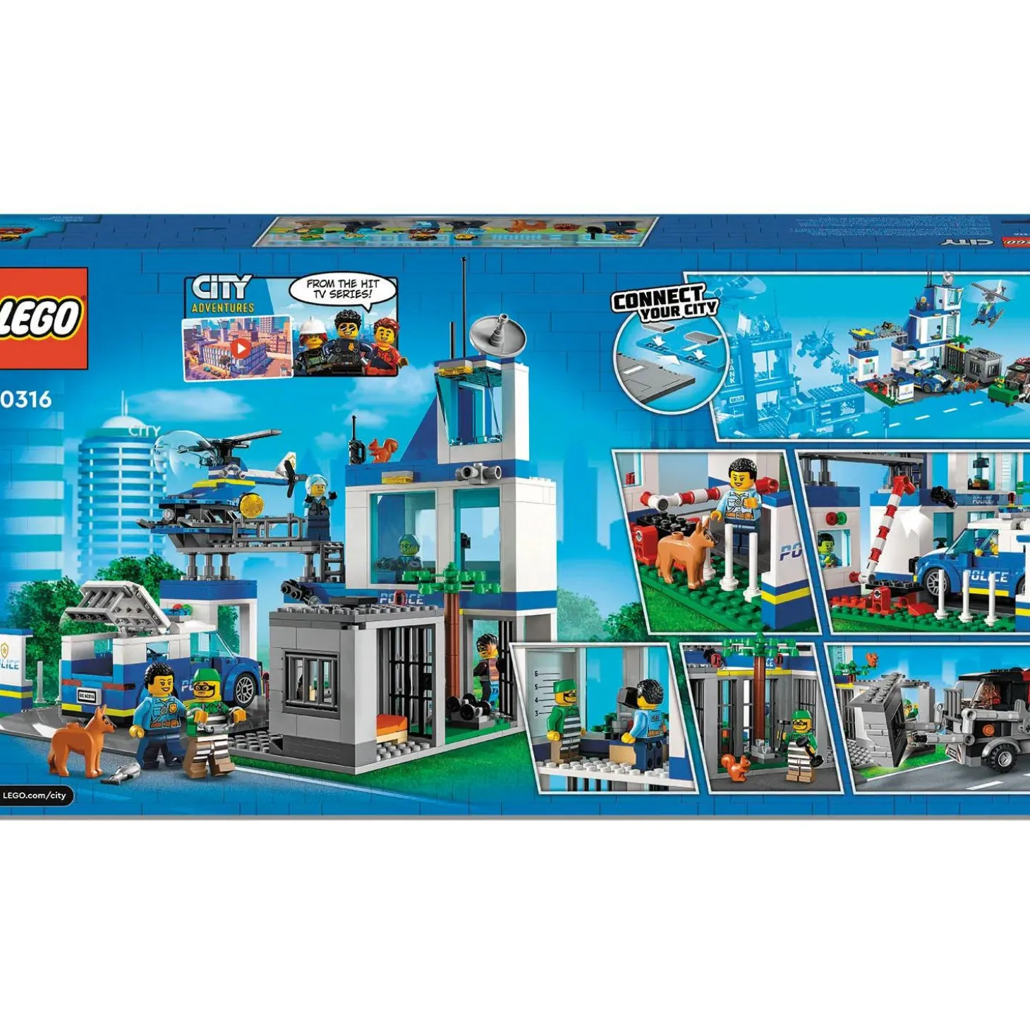 LEGO® City Police Station Truck Toy & Helicopter Set 60316