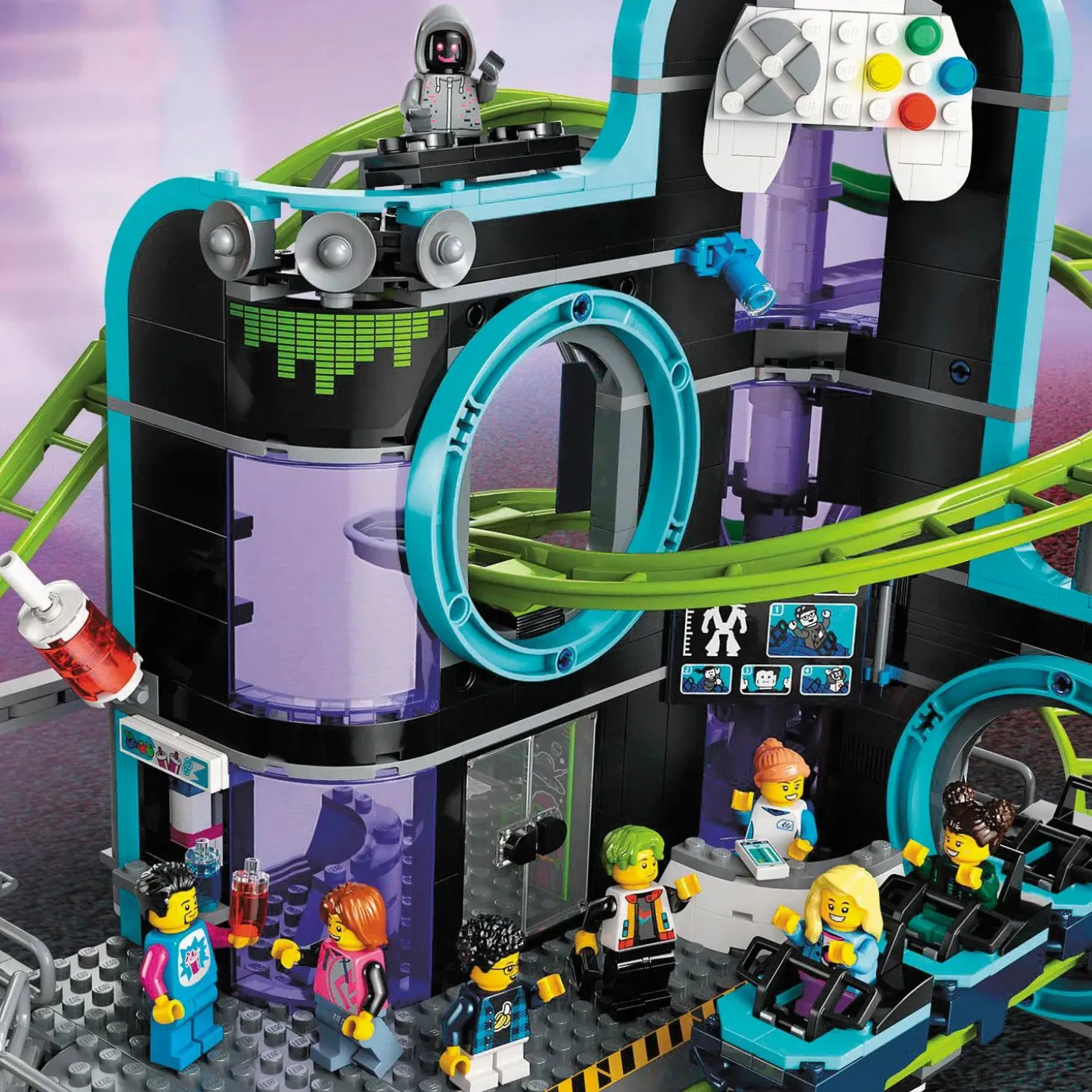 LEGO® City Robot World Roller-Coaster Park Toy Building Set 60421