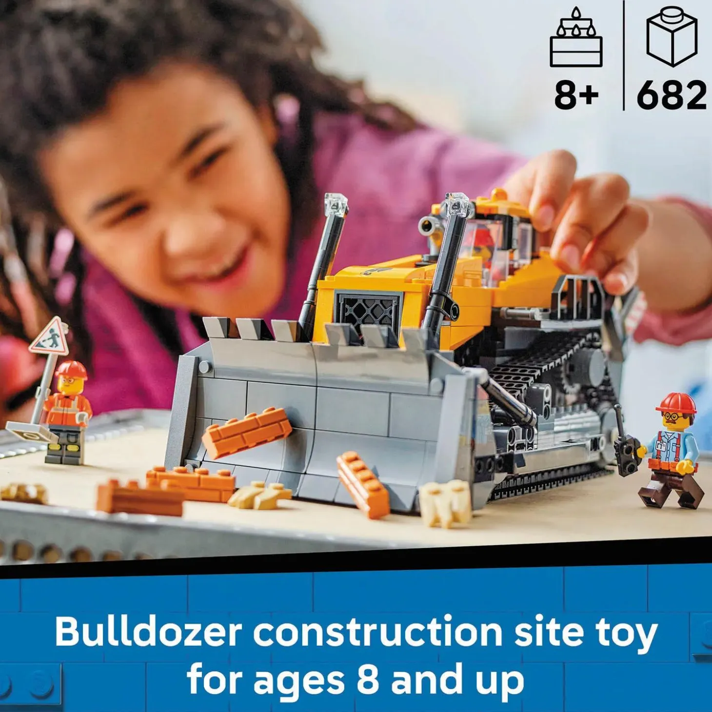 LEGO® City Yellow Bulldozer Construction Site 60466