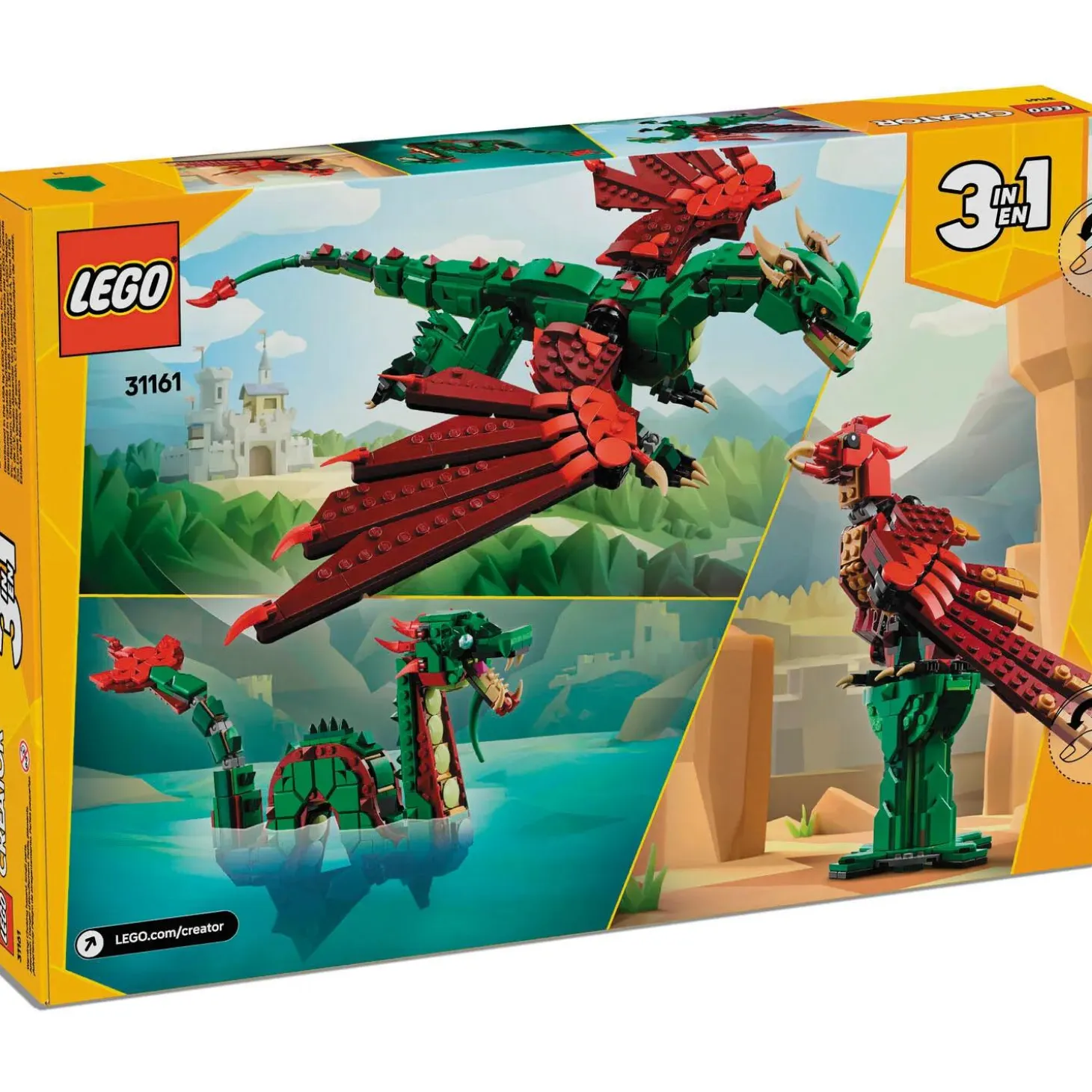 LEGO® Creator 3 in 1 Medieval Dragon Building Toy 31161
