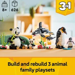 LEGO® Creator 3 in 1 Wild Animals: Panda, Penguin or Orca Set 31165