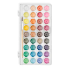 Lil’ Watercolor Paint Pods – 36 Washable Colors, Portable Travel Case