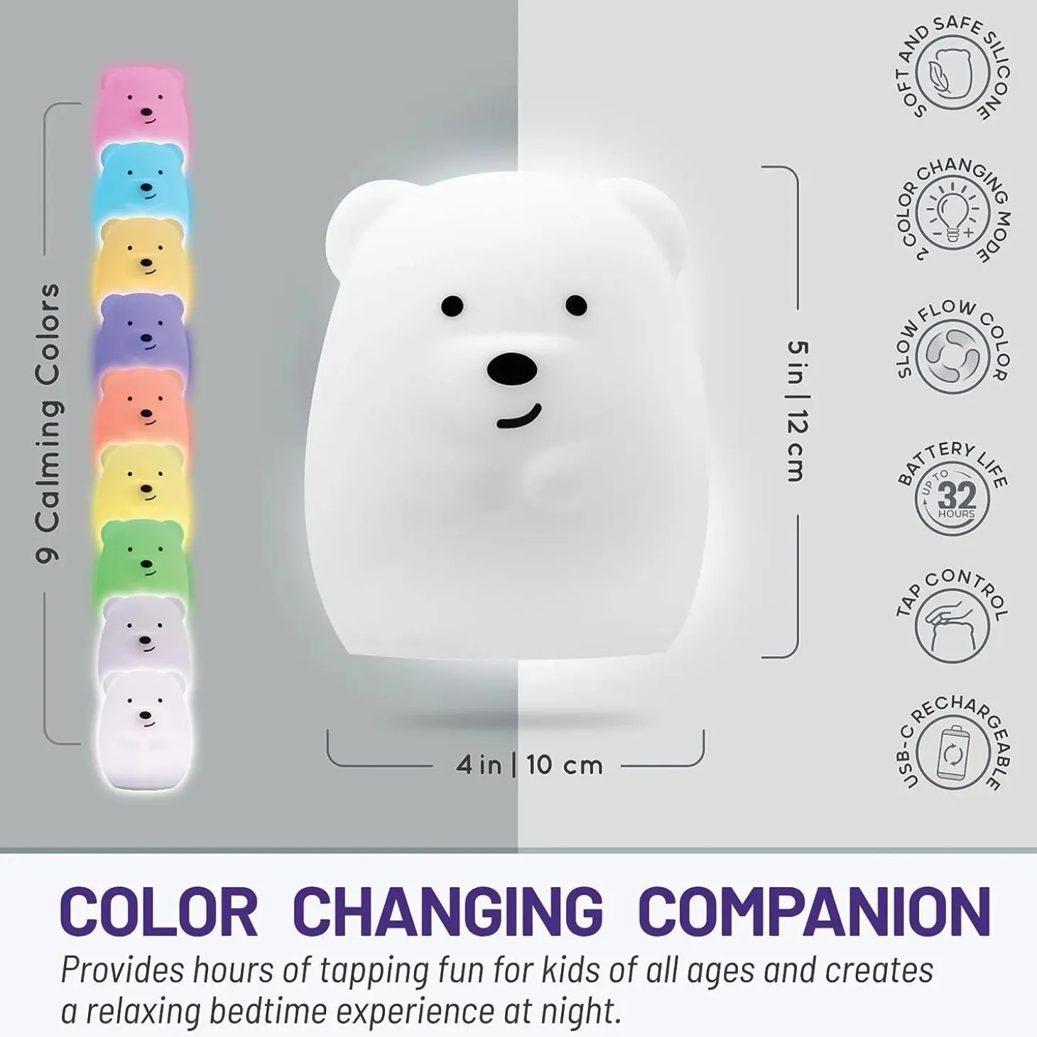 LumiPets® Bear Safe Touch Nightlight